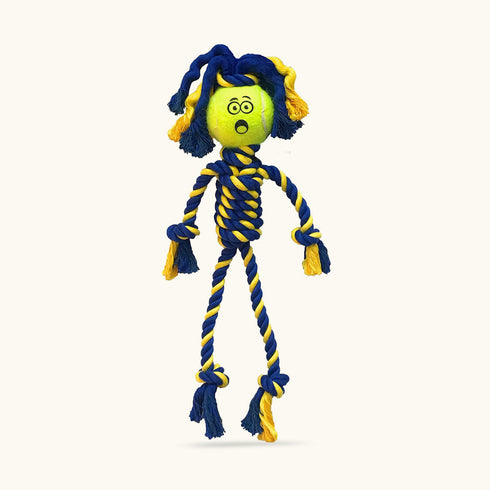 Petsports Braided Rope Rasta Man with Tennis Ball Dog Toy